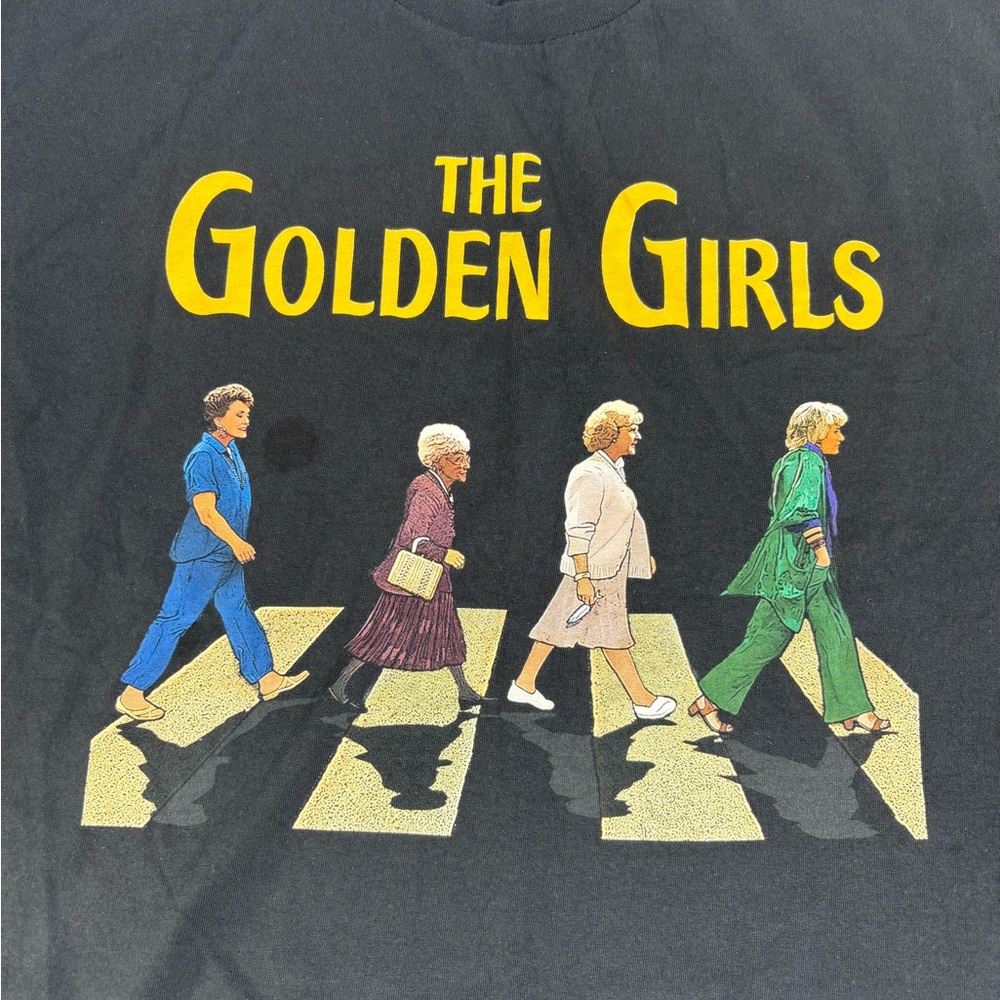 Golden Girls Abbey Road Parody T-Shirt 3XL Gildan Heavy Cotton Black - Picture 3 of 13